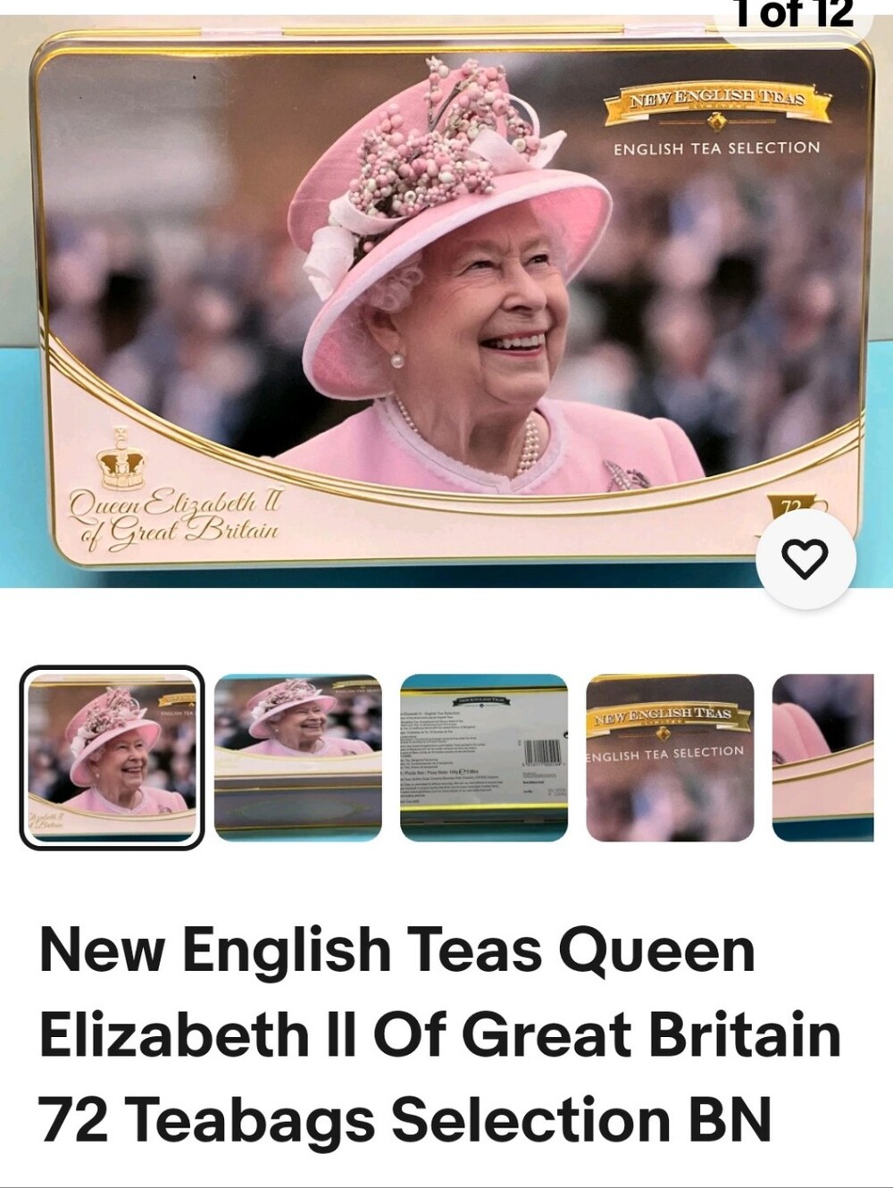 Decorative BOX Queen Elizabeth 11 Of Great Britain English Tea Selection 48